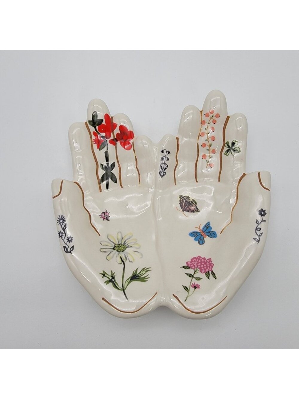Nathalie Lete for Anthropologie Titania Serving Platter Butterflies Floral Hands